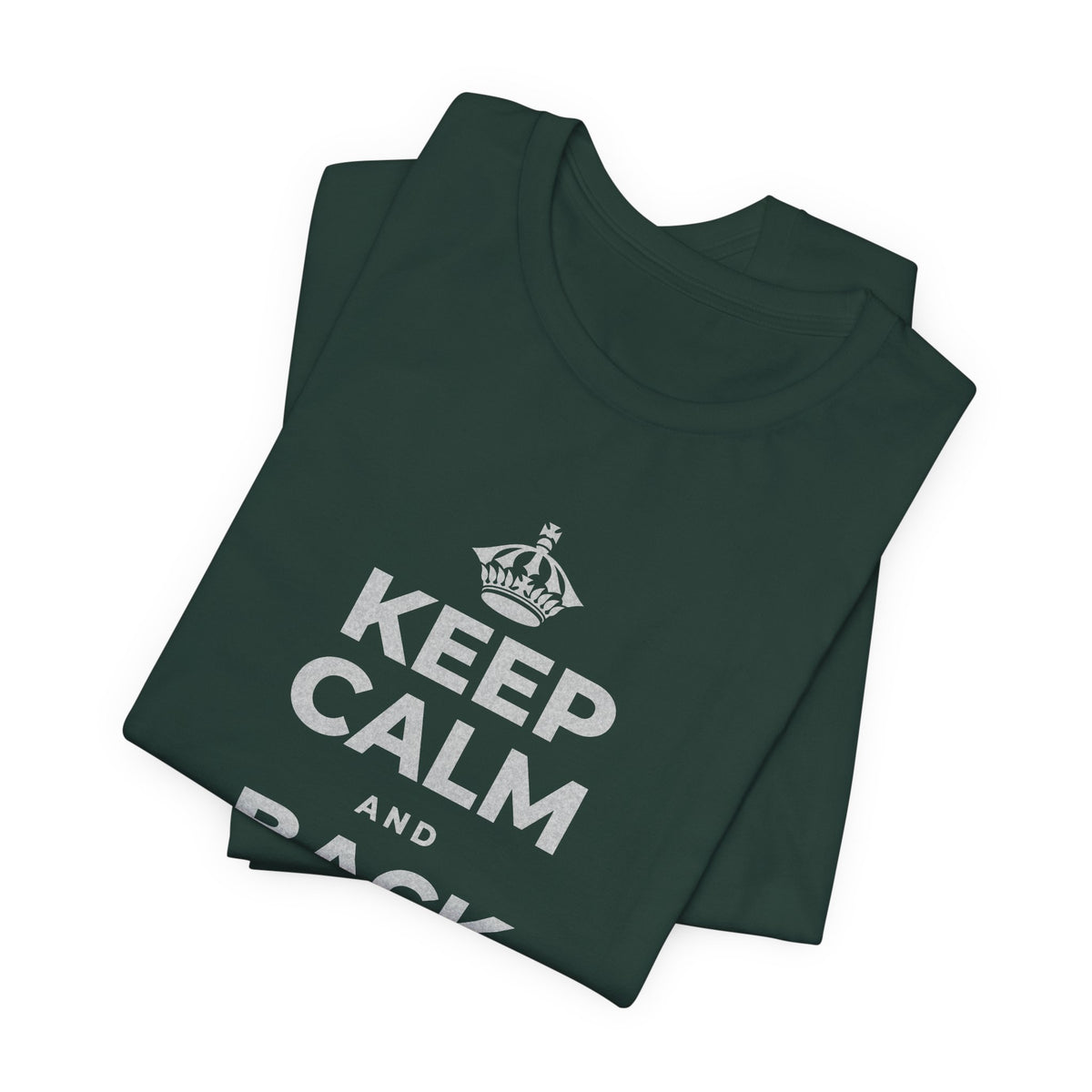 KEEP CALM AND BACK YOURSELF T-Shirt (White–Asphalt)