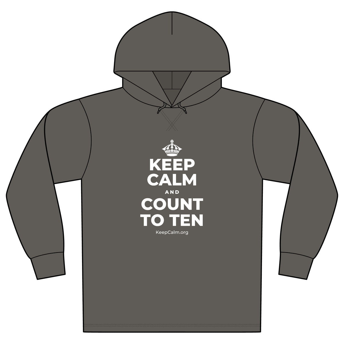 KEEP CALM AND COUNT TO TEN Organic Hoodie Tee