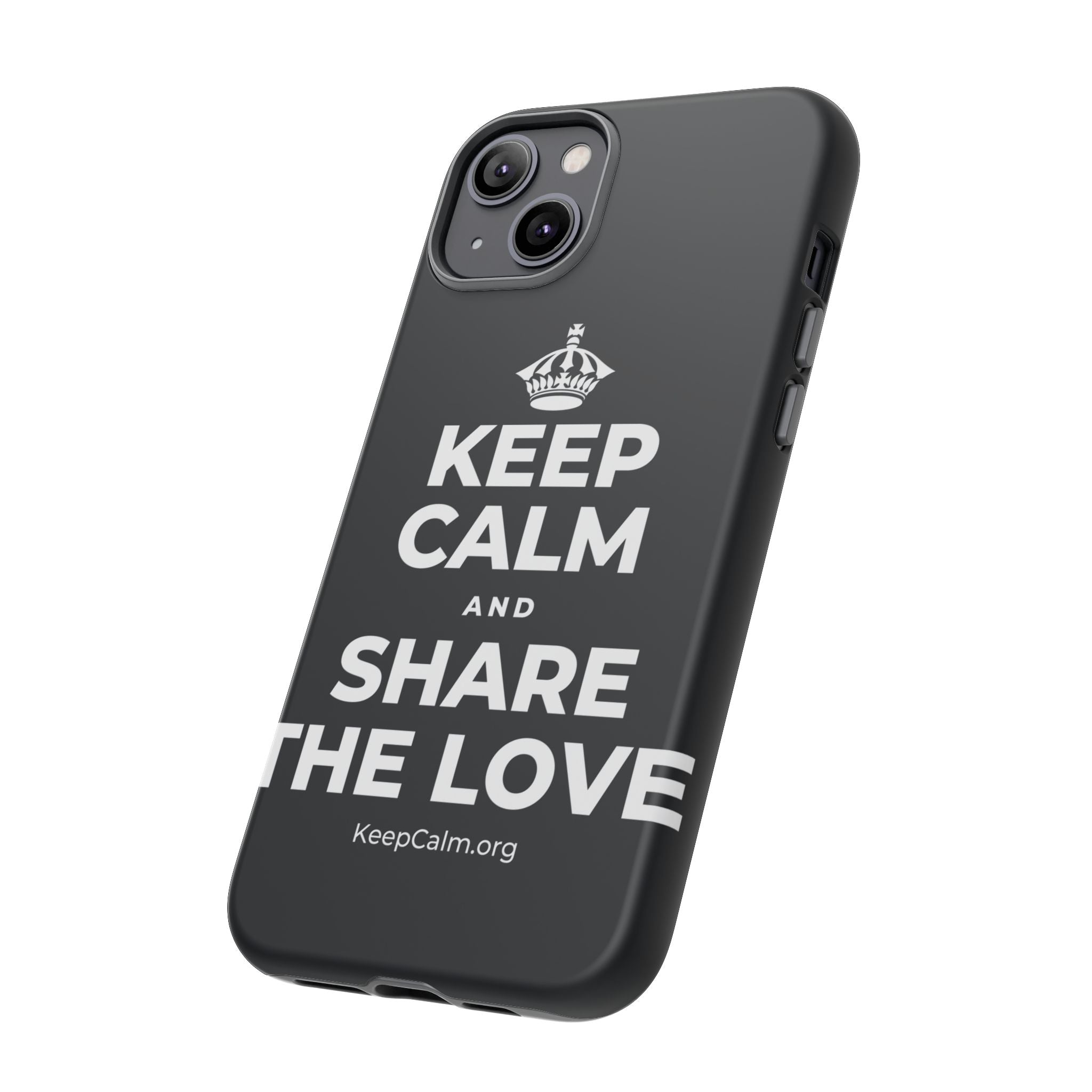KEEP CALM AND SHARE THE LOVE Phone Case (Dark)