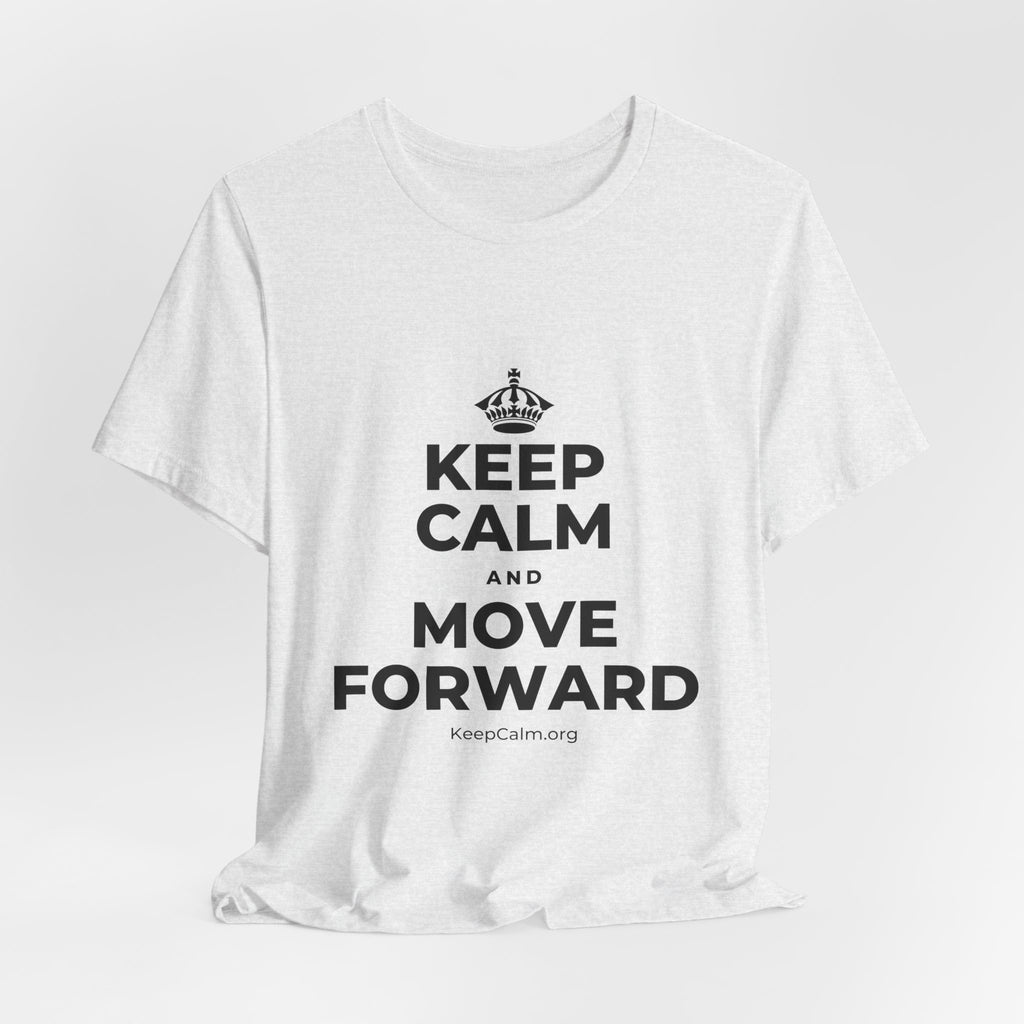 KEEP CALM AND MOVE FORWARD T-Shirt (Soft Cream–Heather Mauve)