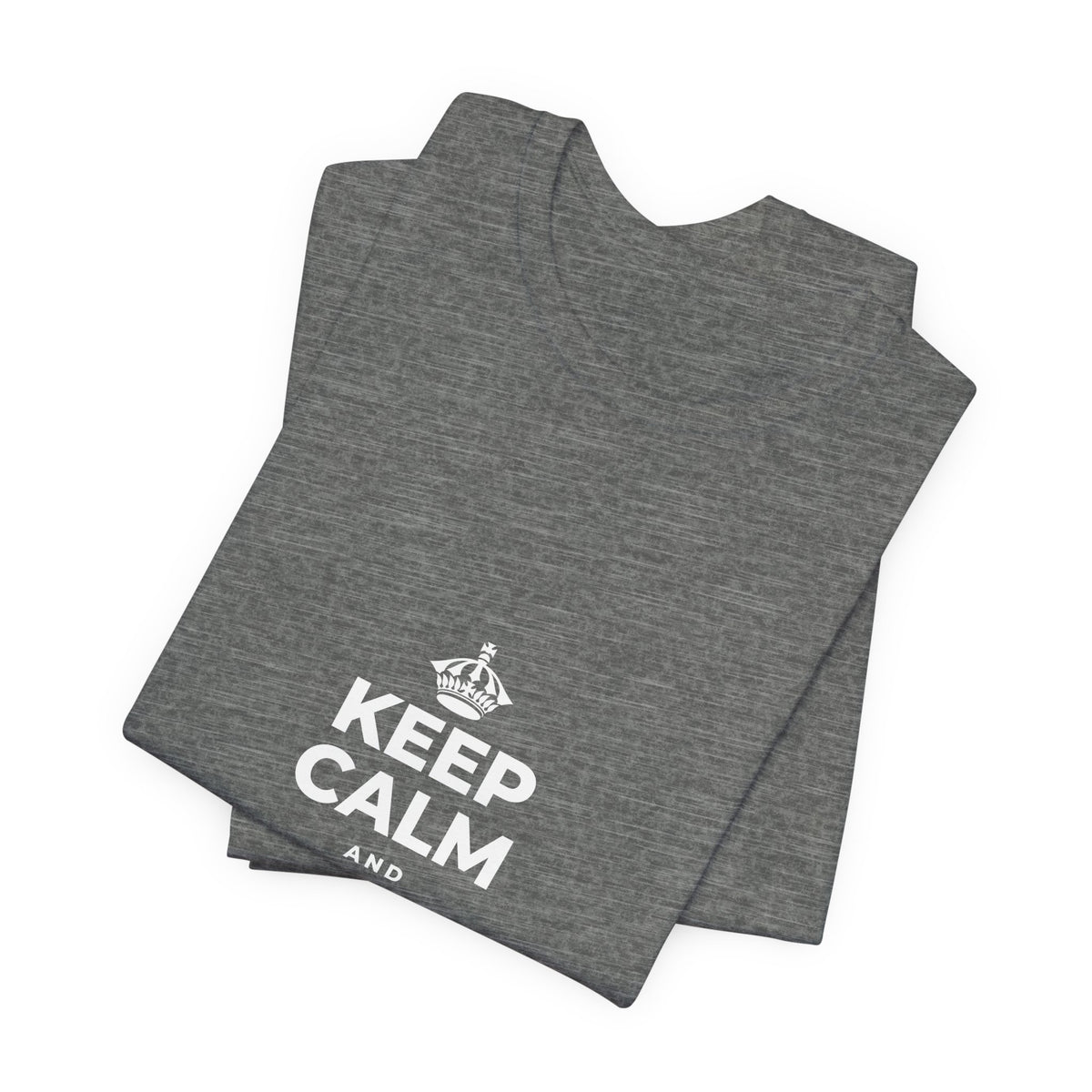 KEEP CALM AND STAY UNBOTHERED T-Shirt (Baby Blue–Silver)