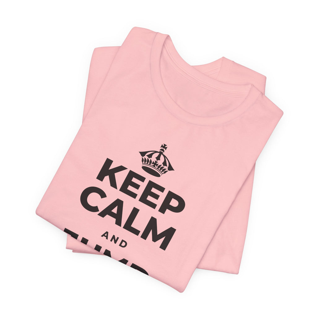KEEP CALM AND JUMP IN A PUDDLE T-Shirt (White–Asphalt)