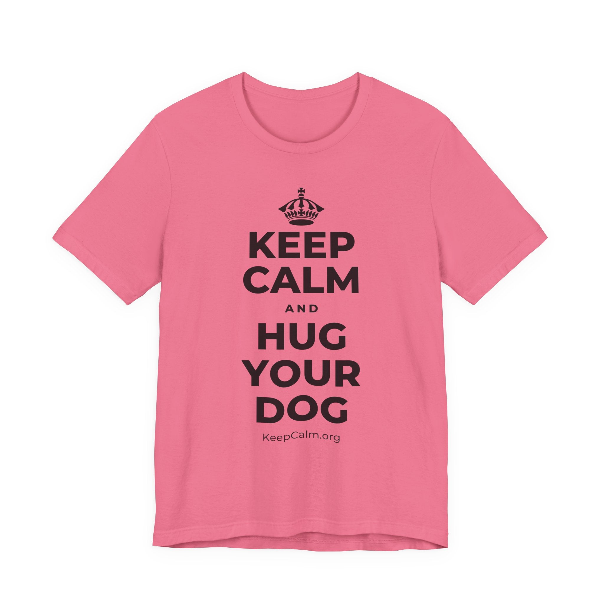 KEEP CALM AND HUG YOUR DOG T-Shirt (Military Green–Autumn)
