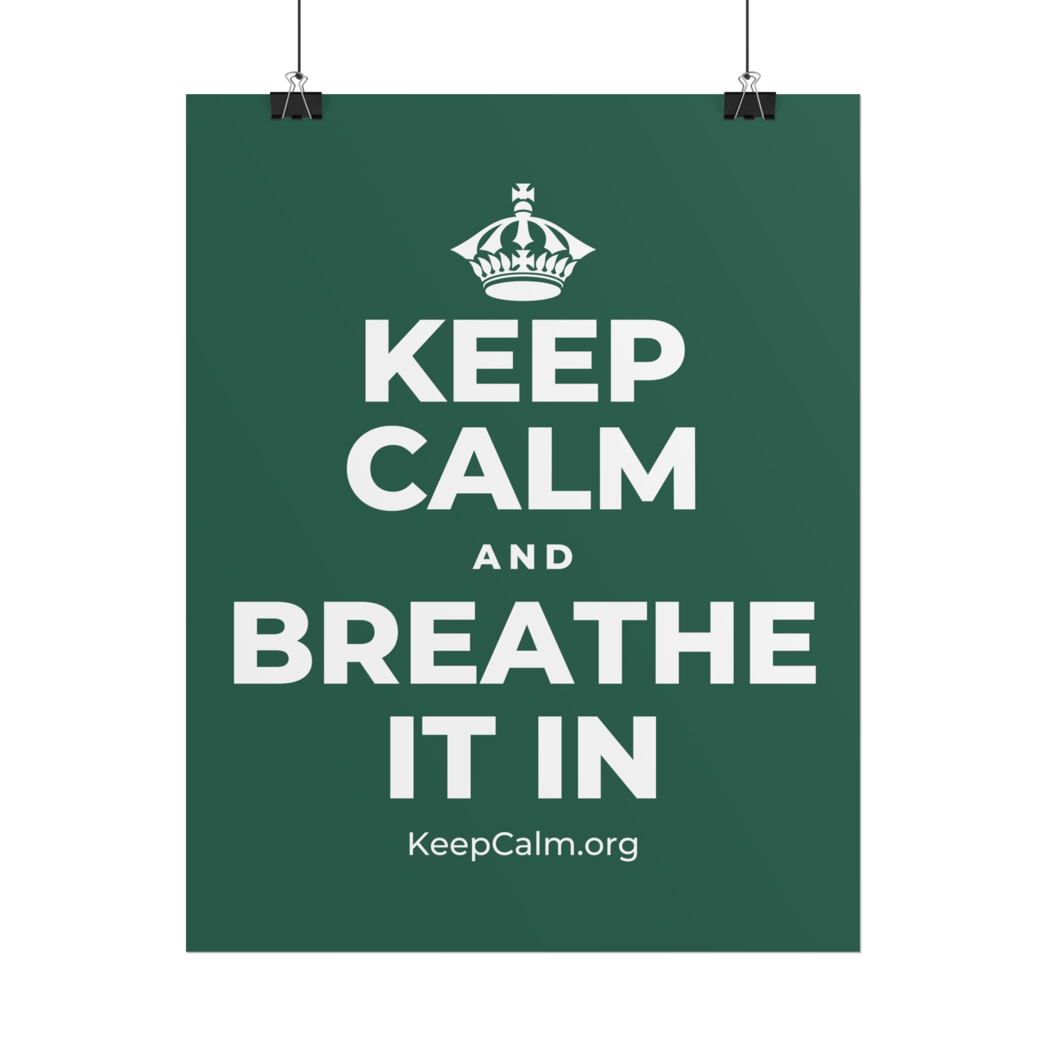 KEEP CALM AND BREATHE IT IN Poster