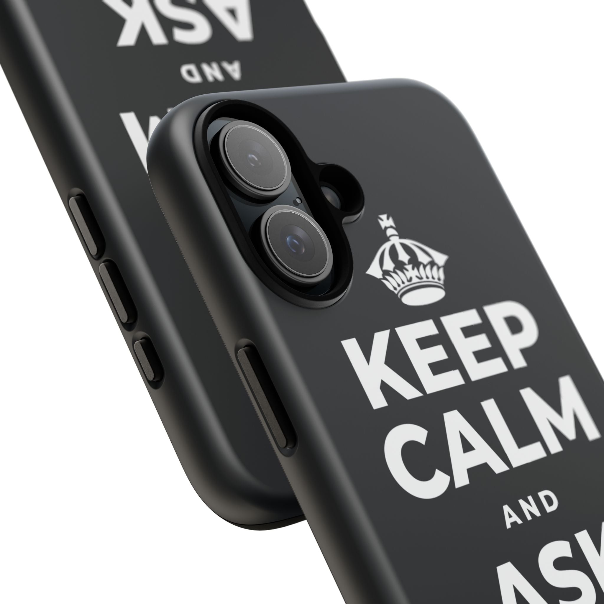 KEEP CALM AND ASK FOR HELP Phone Case (Dark)