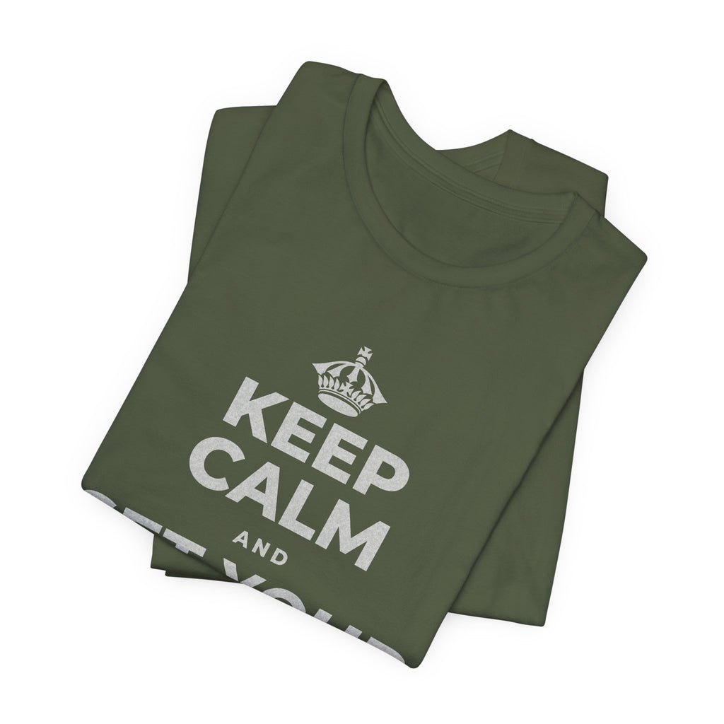 KEEP CALM AND SET YOUR OWN PACE T-Shirt (Military Green–Autumn)