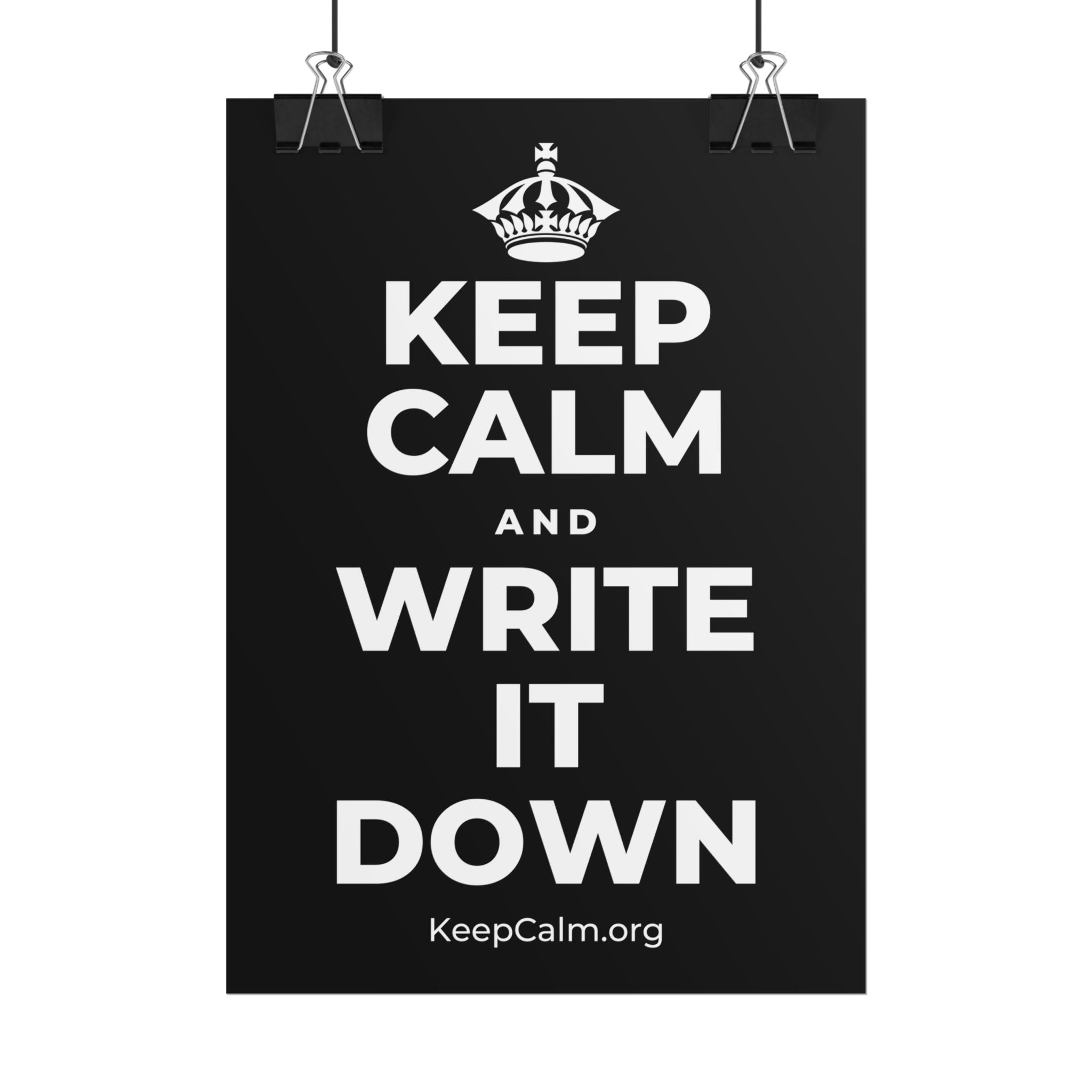 KEEP CALM AND WRITE IT DOWN Poster