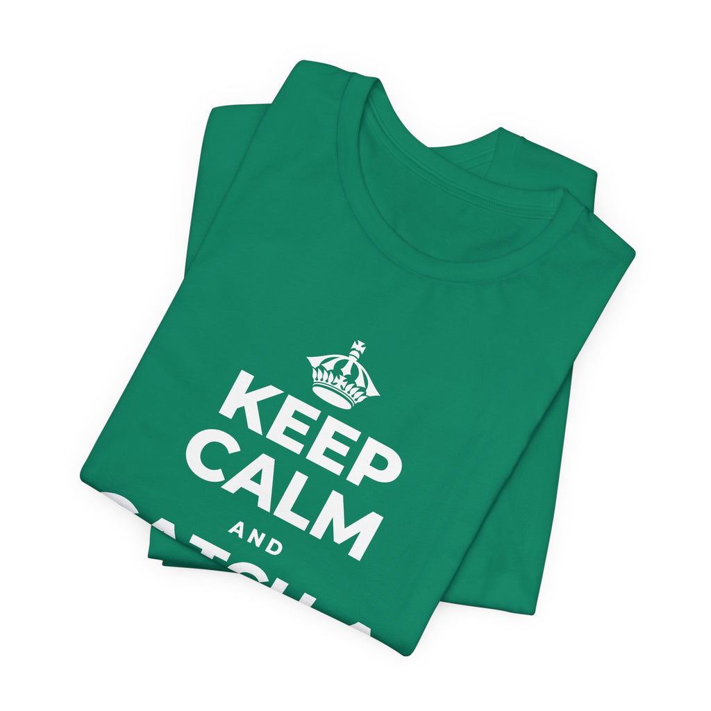 KEEP CALM AND CATCH A SEA BREEZE T-Shirt (White–Asphalt)