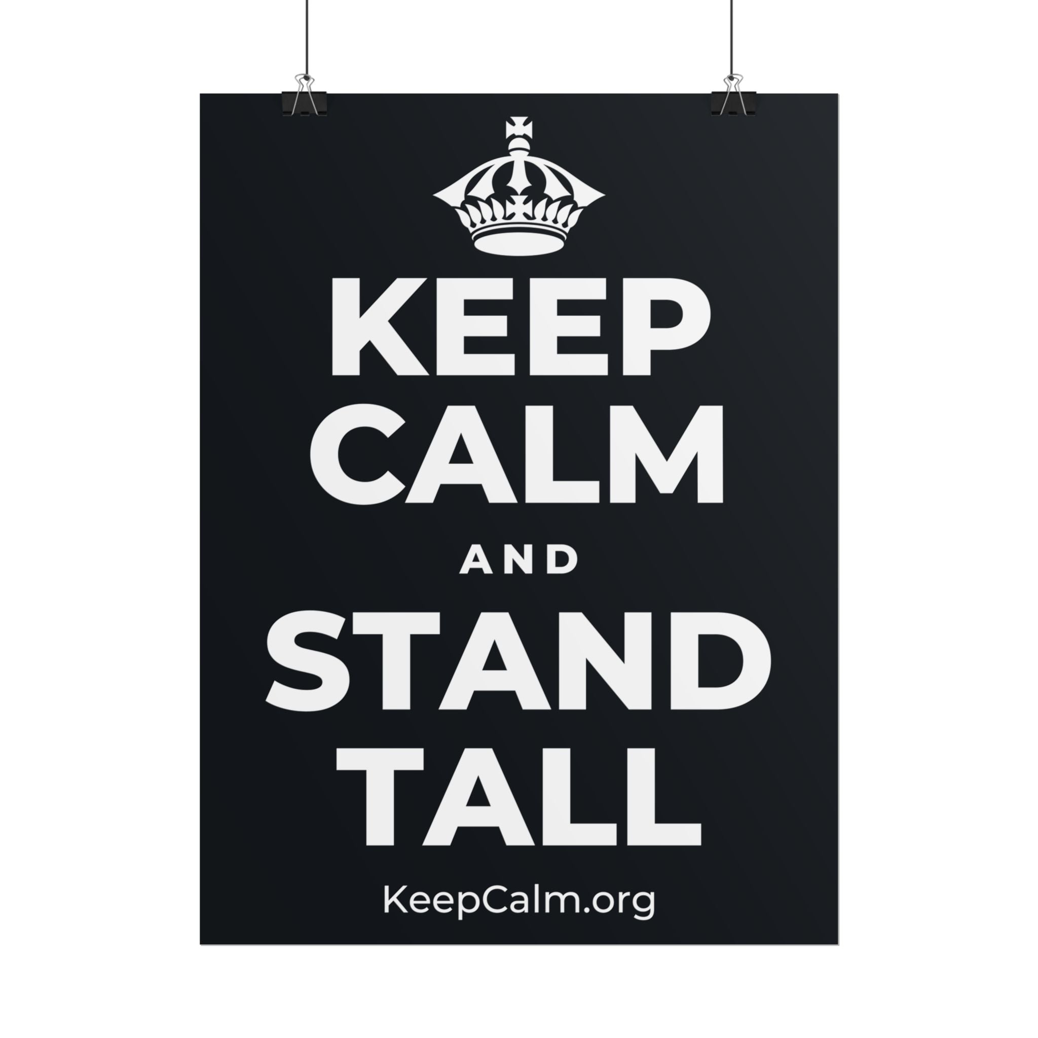 KEEP CALM AND STAND TALL Poster (Dark)