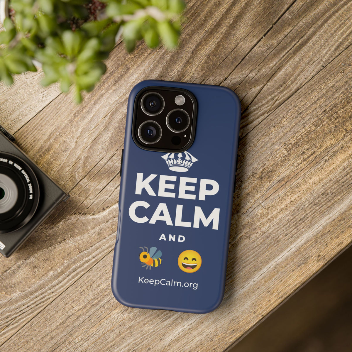 KEEP CALM AND 🐝 😄 Phone Case