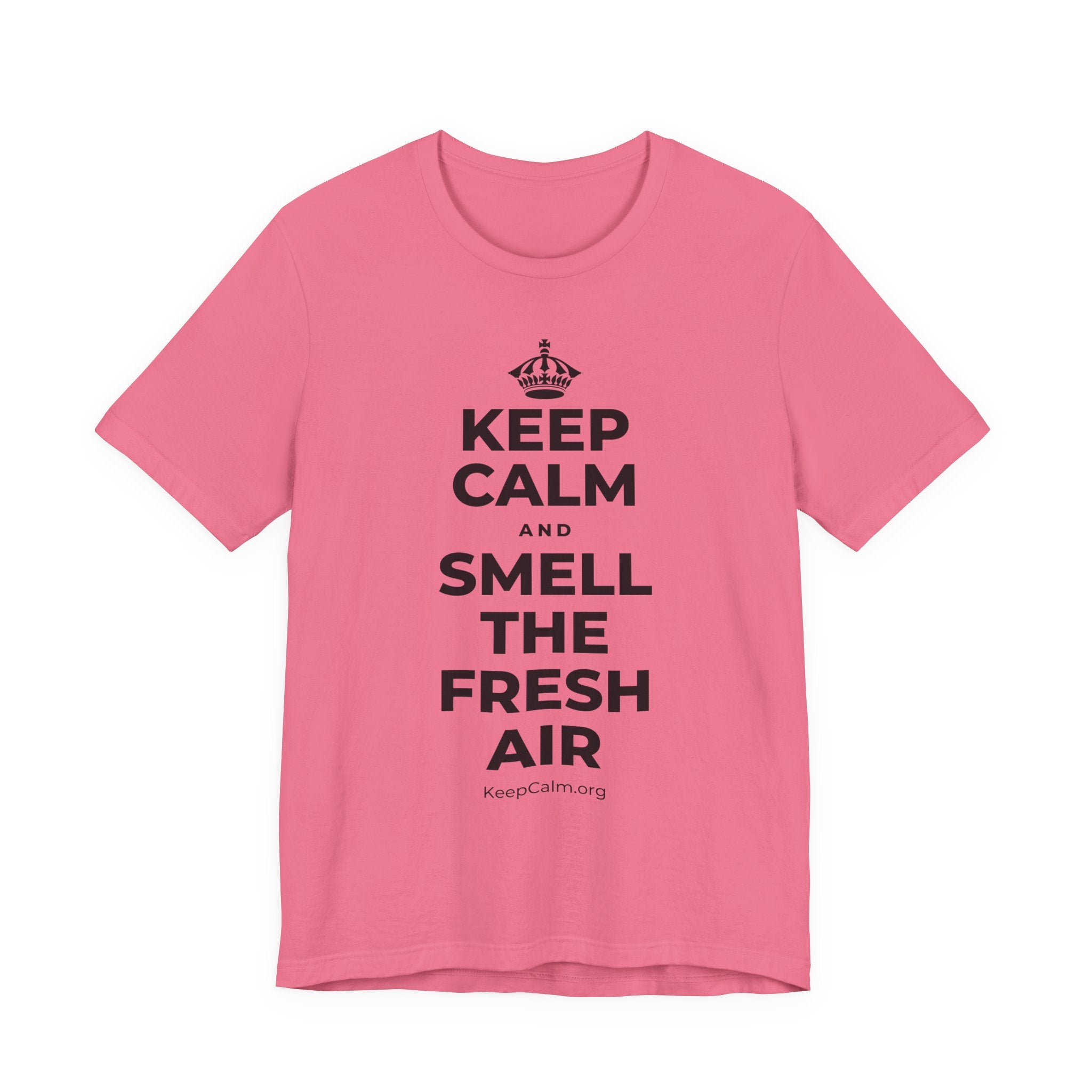 KEEP CALM AND SMELL THE FRESH AIR T-Shirt (Military Green–Autumn)