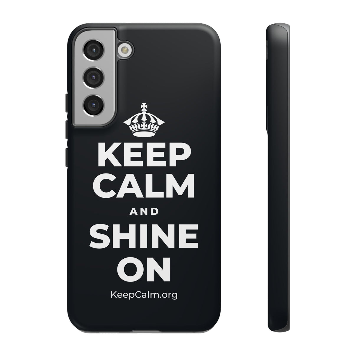 KEEP CALM AND SHINE ON Phone Case (Dark)