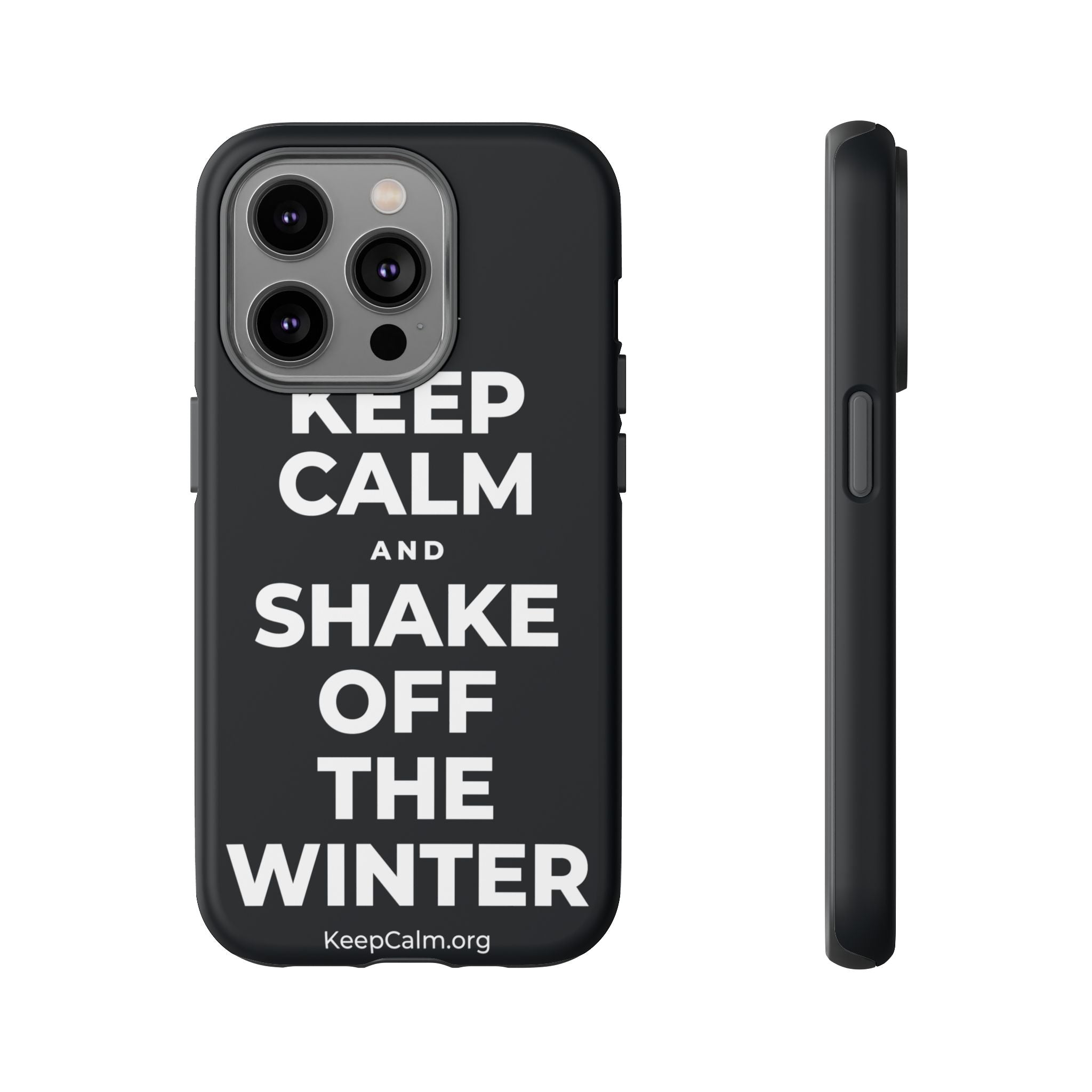 KEEP CALM AND SHAKE OFF THE WINTER Phone Case (Dark)