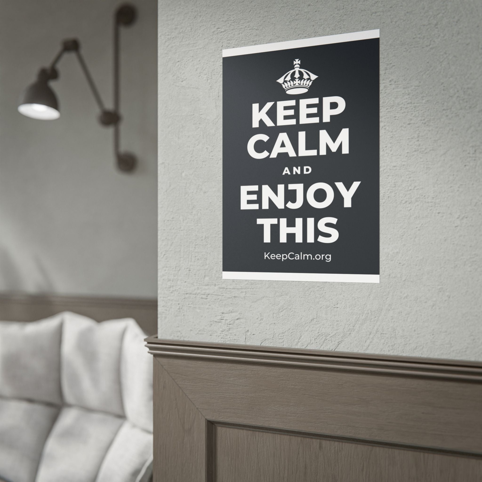 KEEP CALM AND ENJOY THIS Poster (Dark)
