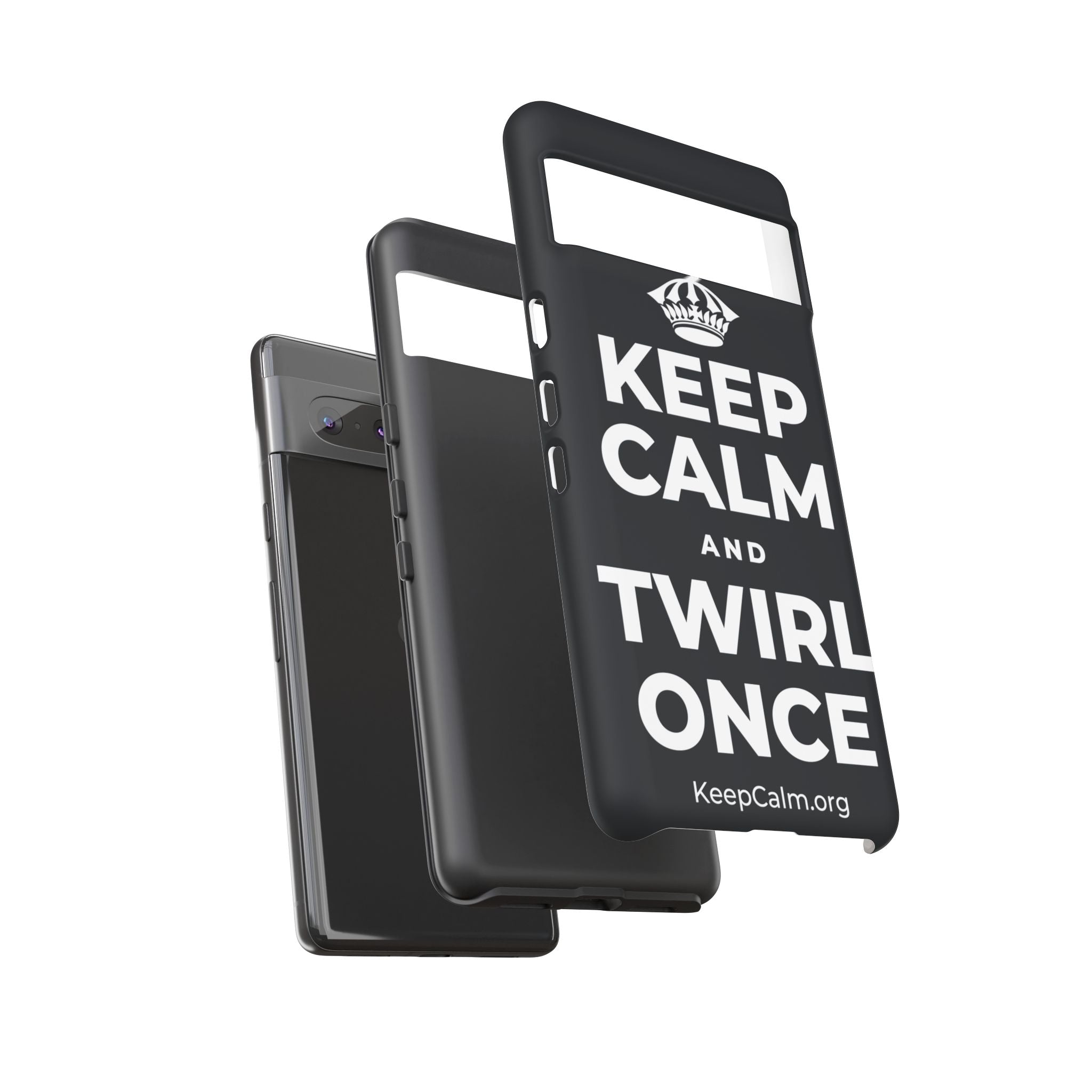KEEP CALM AND TWIRL ONCE Phone Case (Dark)