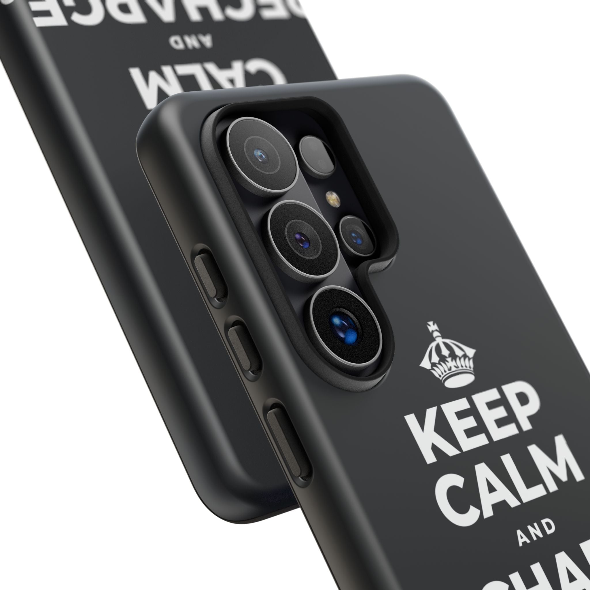 KEEP CALM AND RECHARGE, NO GUILT Phone Case (Dark)