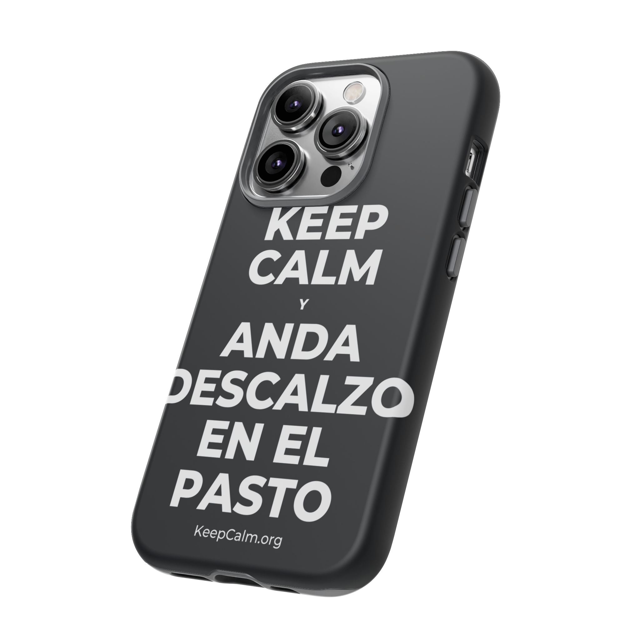 KEEP CALM Y ANDA DESCALZO EN EL PASTO Phone Case (Dark)