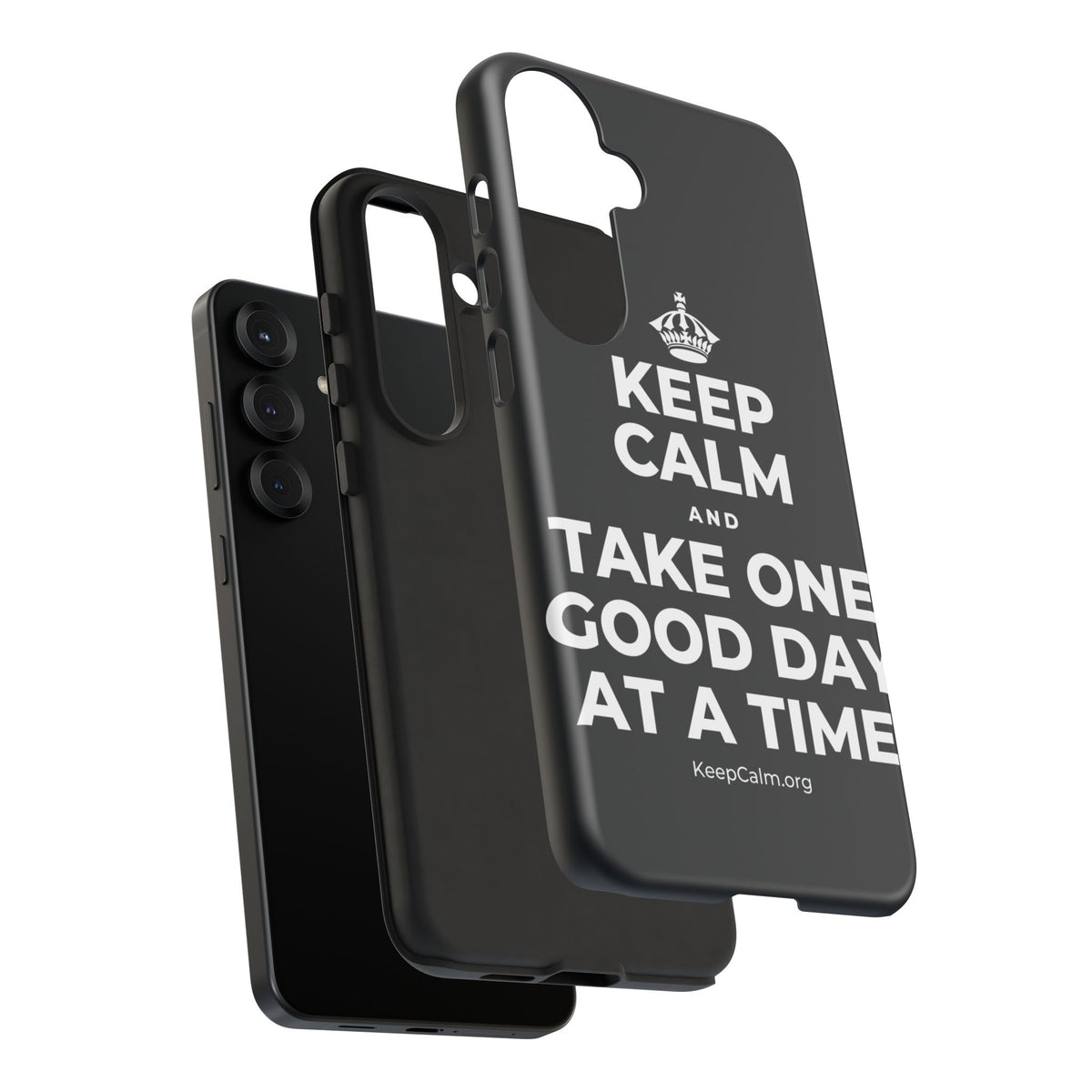 KEEP CALM AND TAKE ONE GOOD DAY AT A TIME Phone Case (Dark)