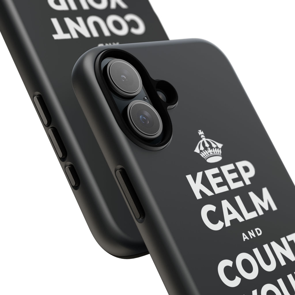 KEEP CALM AND COUNT YOUR SLOW BREATHS Phone Case (Dark)