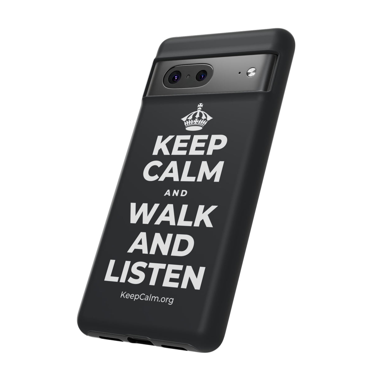 KEEP CALM AND WALK AND LISTEN Phone Case (Dark)