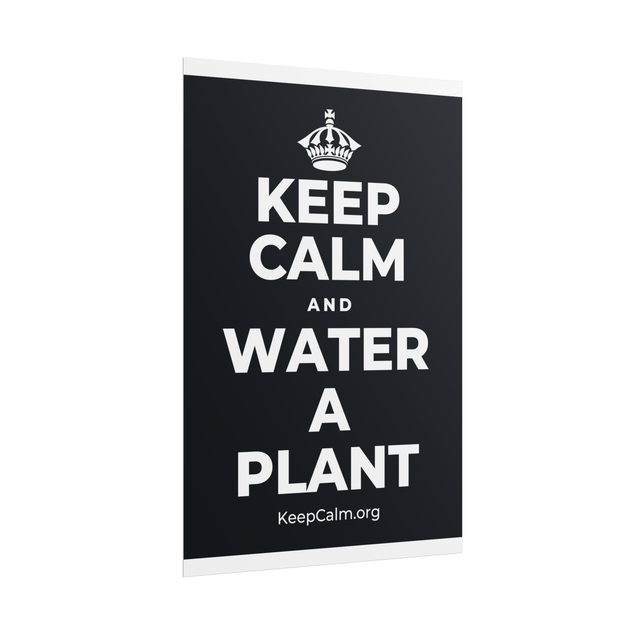 KEEP CALM AND WATER A PLANT Poster (Dark)