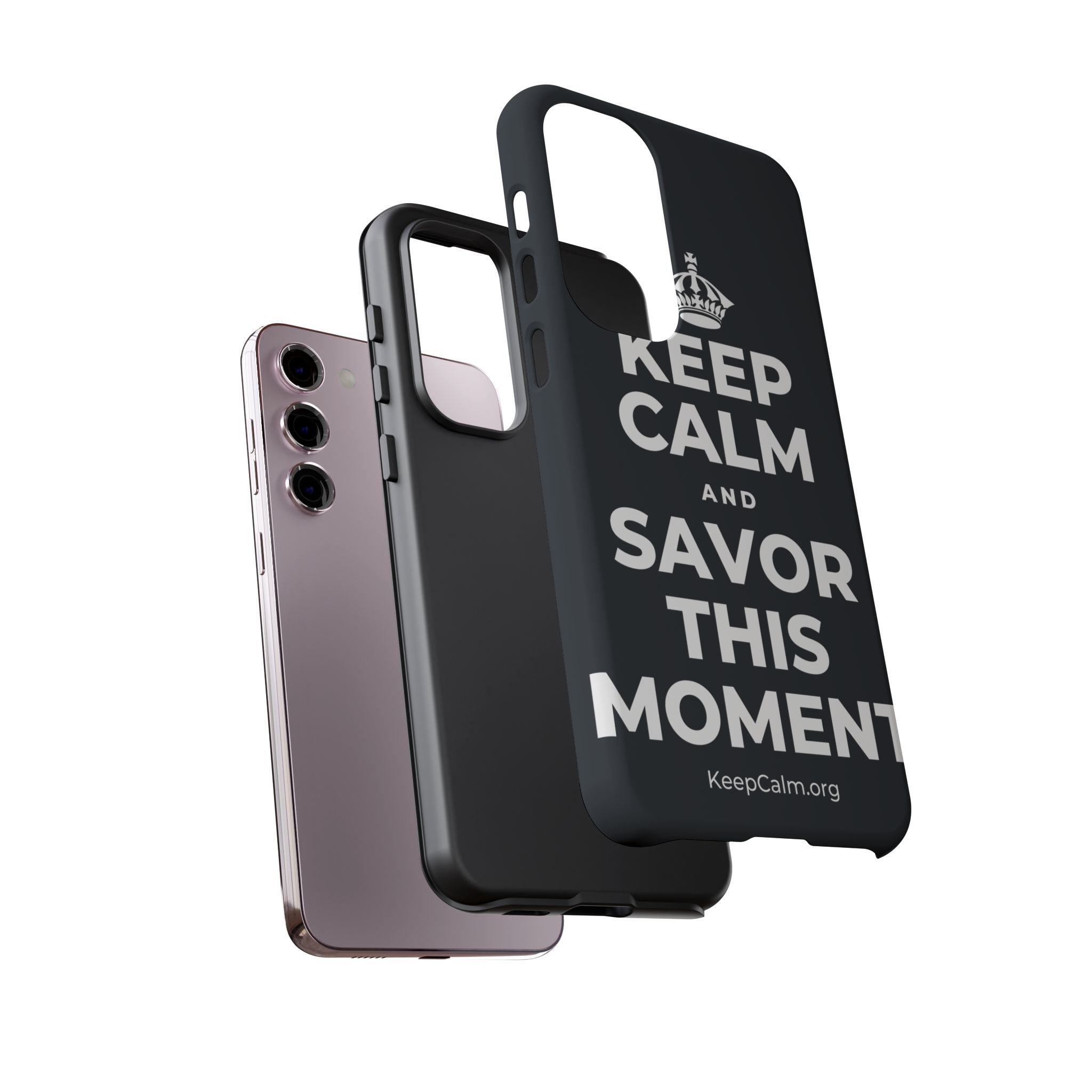 KEEP CALM AND SAVOR THIS MOMENT Phone Case (Dark)