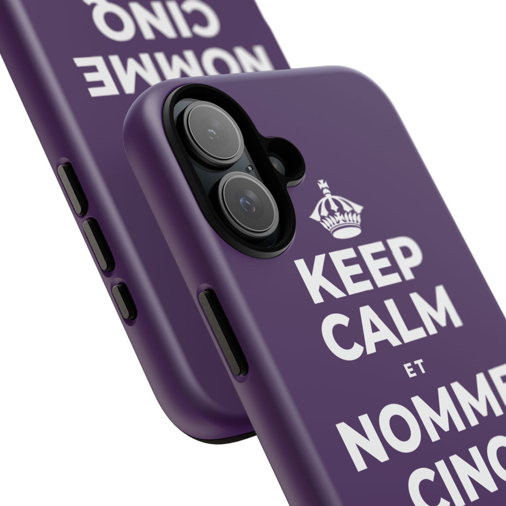 KEEP CALM ET NOMME CINQ CHOSES QUE TU VOIS Phone Case