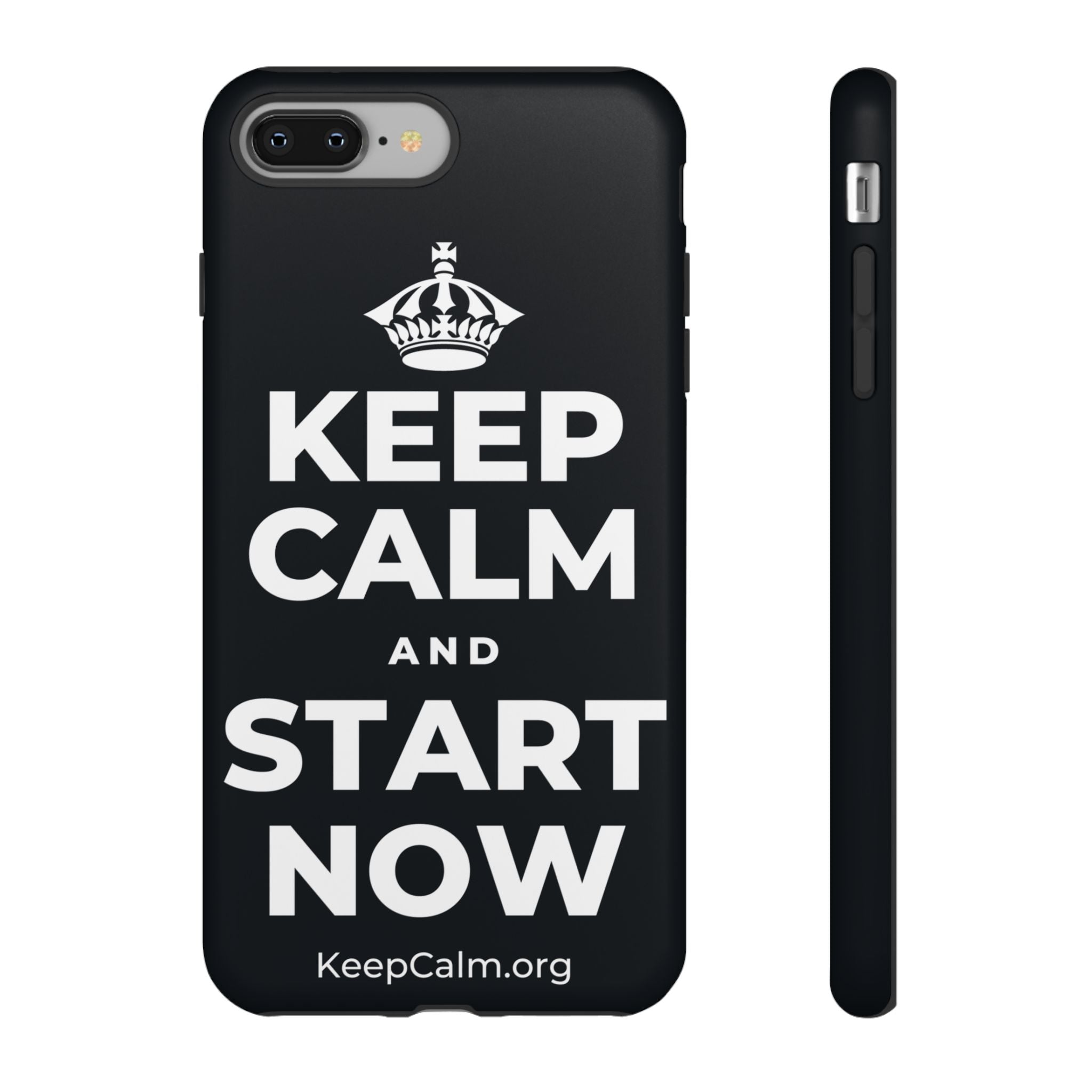 KEEP CALM AND START NOW Phone Case (Dark)