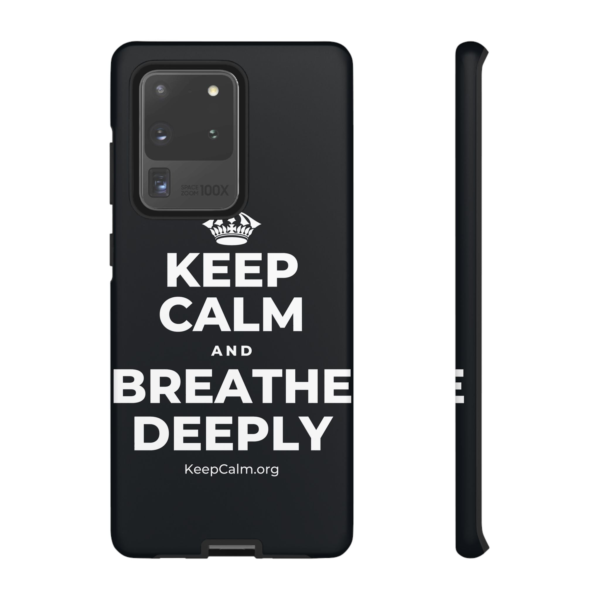 KEEP CALM AND BREATHE DEEPLY Phone Case (Dark)