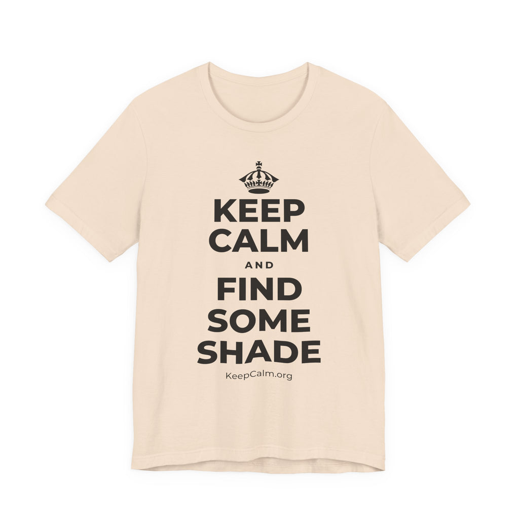 KEEP CALM AND FIND SOME SHADE T-Shirt (Soft Cream–Heather Mauve)