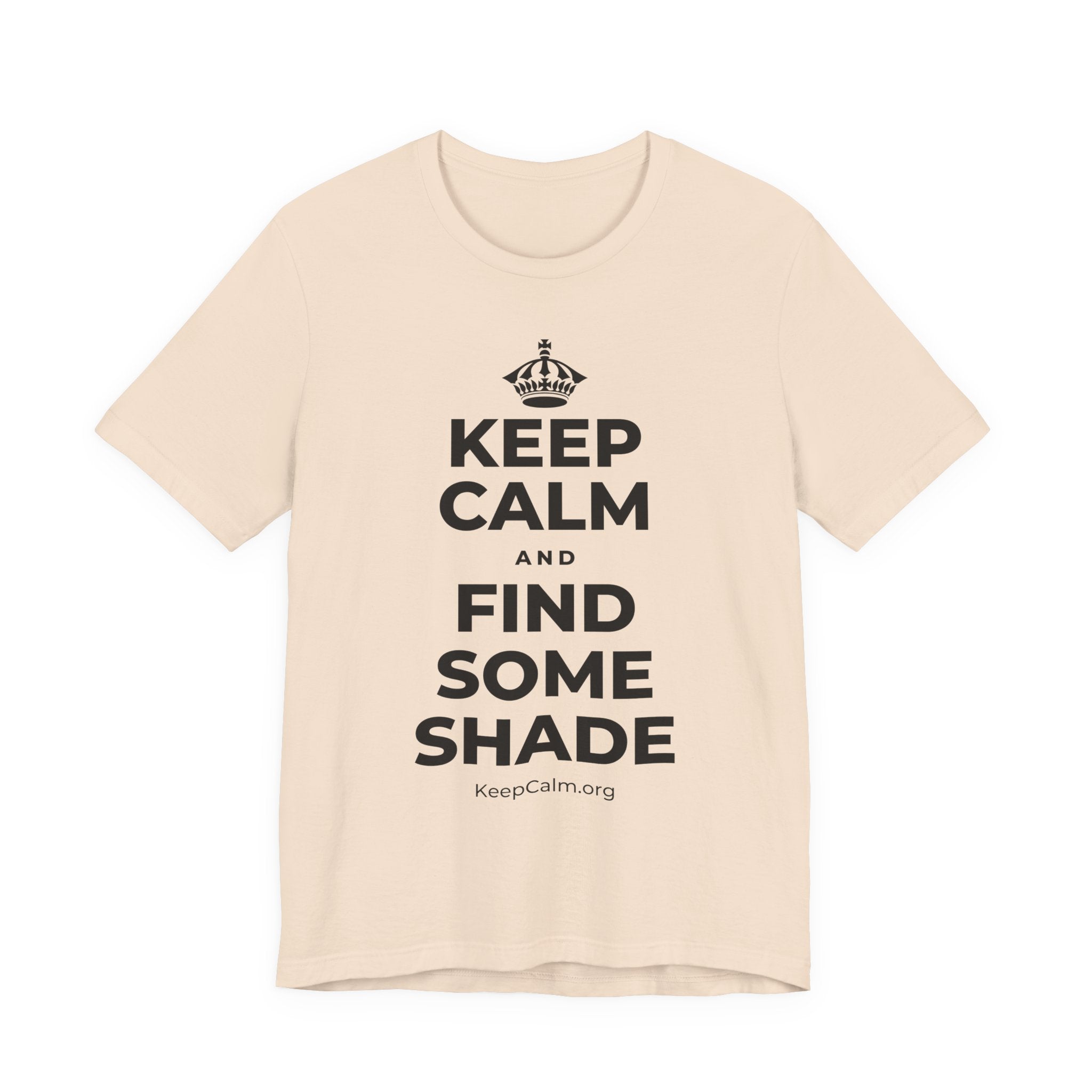 KEEP CALM AND FIND SOME SHADE T-Shirt (Soft Cream–Heather Mauve)