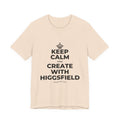 KEEP CALM AND CREATE WITH HIGGSFIELD T-Shirt (Soft Cream–Heather Mauve)