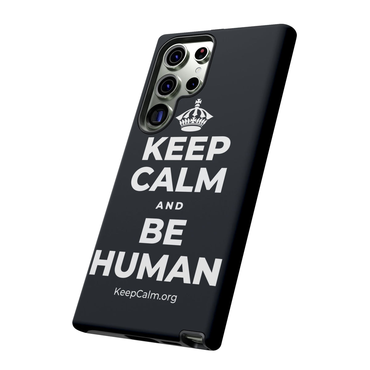 KEEP CALM AND BE HUMAN Phone Case (Dark)