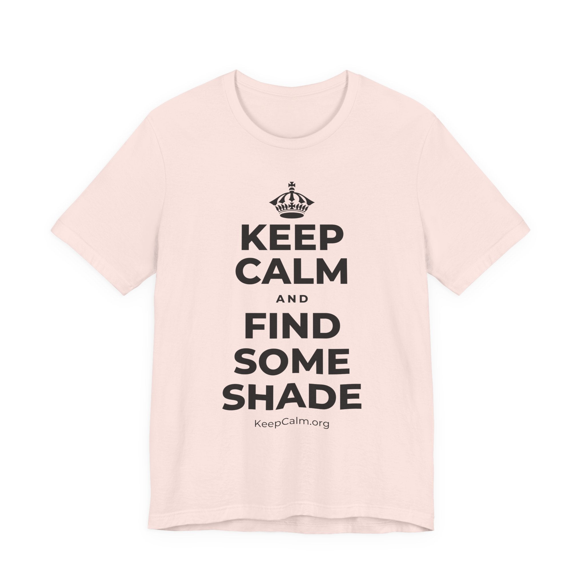 KEEP CALM AND FIND SOME SHADE T-Shirt (Soft Cream–Heather Mauve)