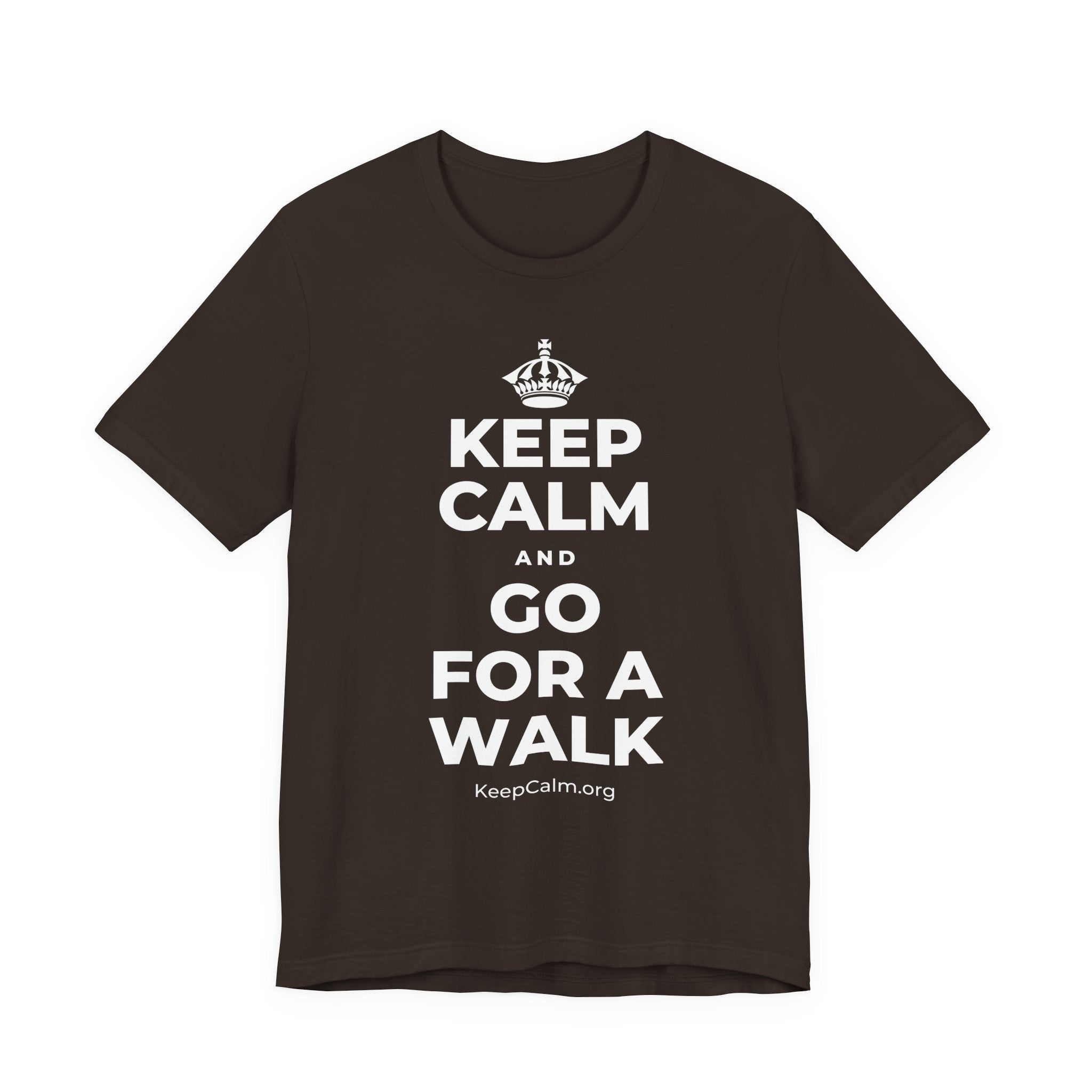 KEEP CALM AND GO FOR A WALK T-Shirt (Soft Cream–Heather Mauve)