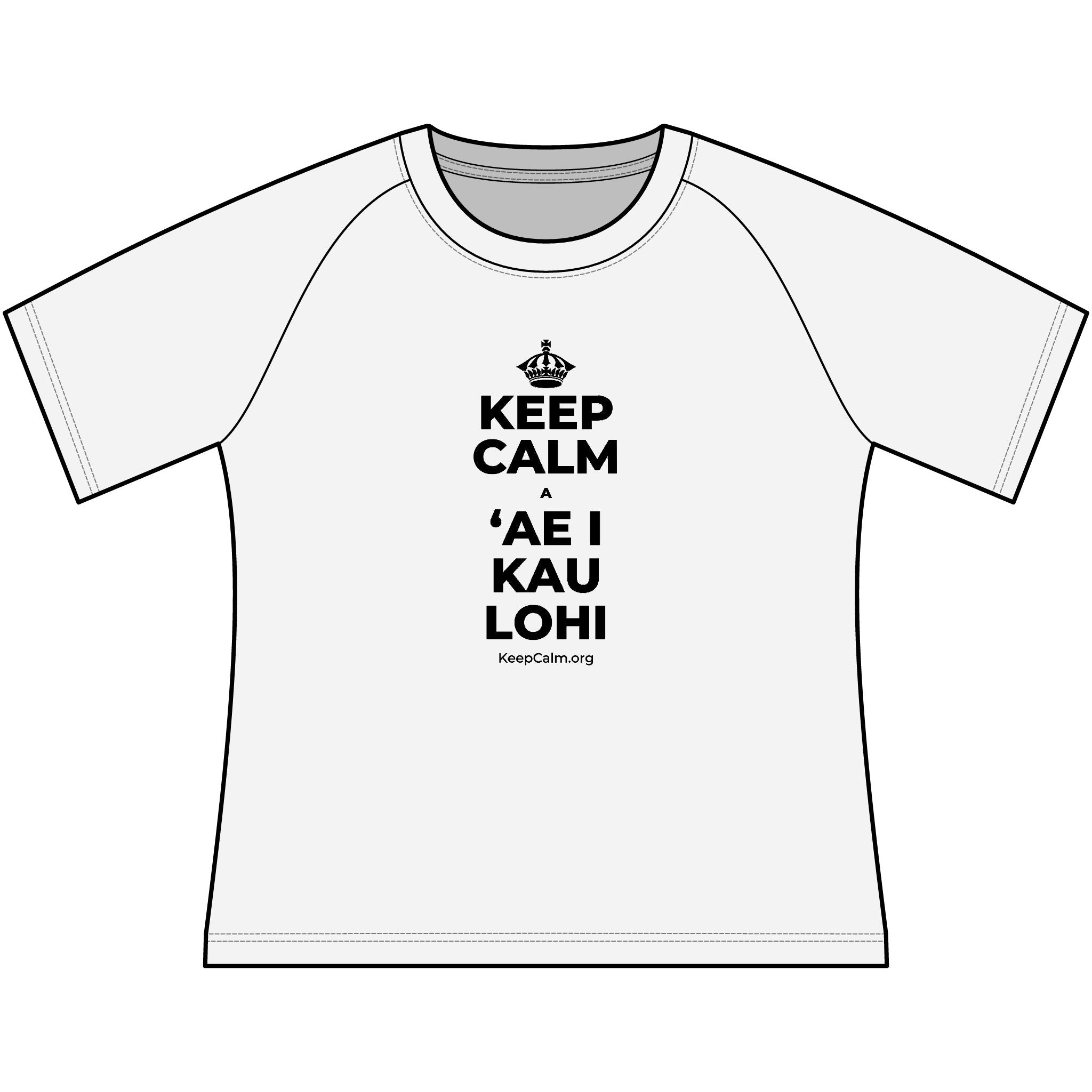 KEEP CALM A ʻAE I KAU LOHI Women's Raglan Tee