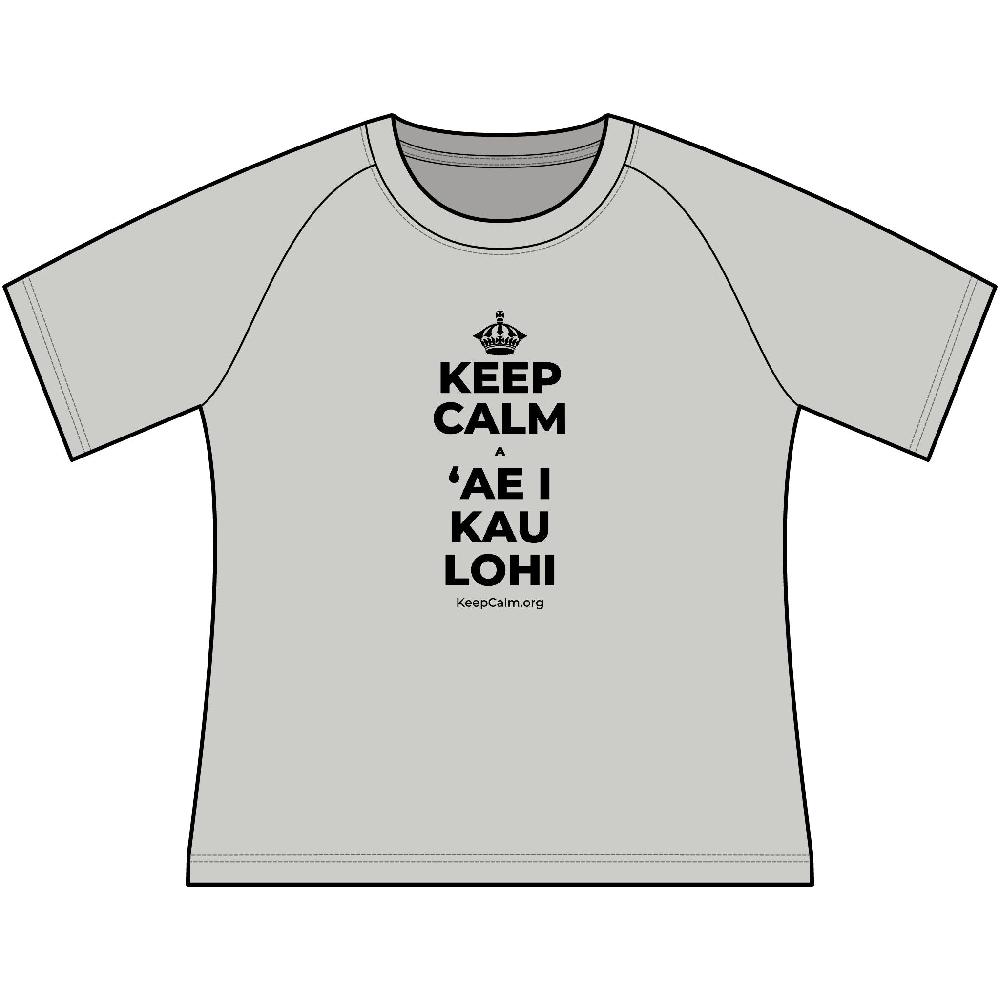 KEEP CALM A ʻAE I KAU LOHI Women's Raglan Tee