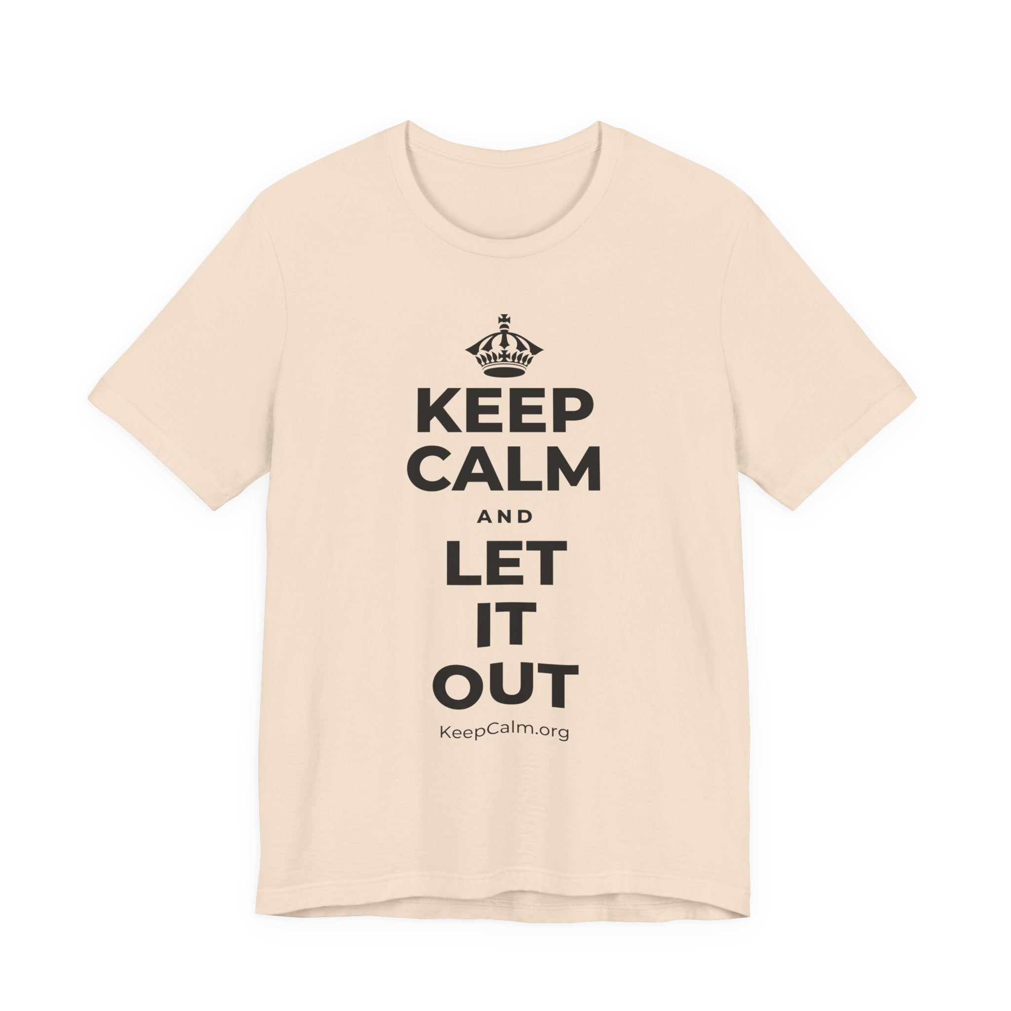 KEEP CALM AND LET IT OUT T-Shirt (Soft Cream–Heather Mauve)