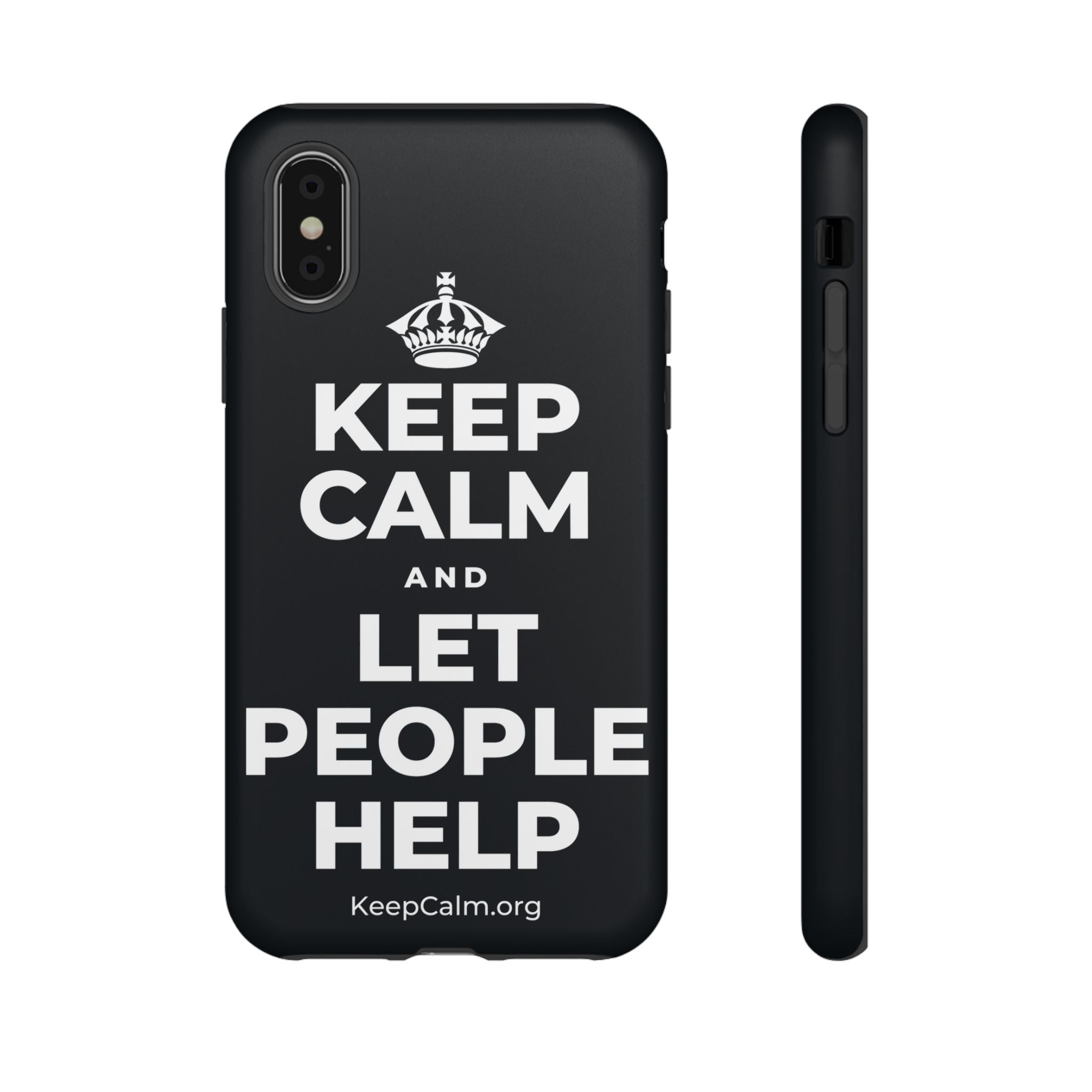 KEEP CALM AND LET PEOPLE HELP Phone Case (Dark)