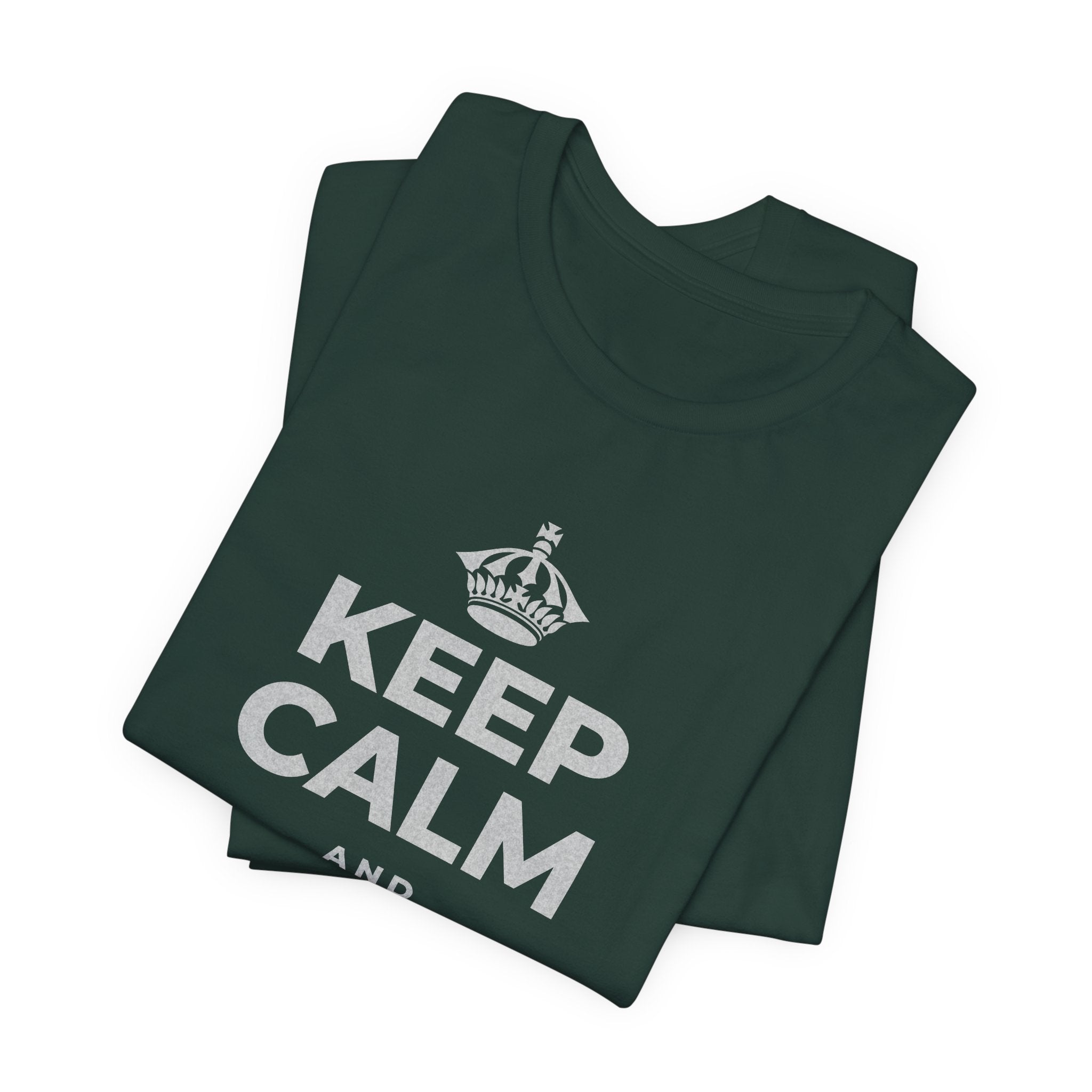 KEEP CALM AND LET IT OUT T-Shirt (White–Asphalt)