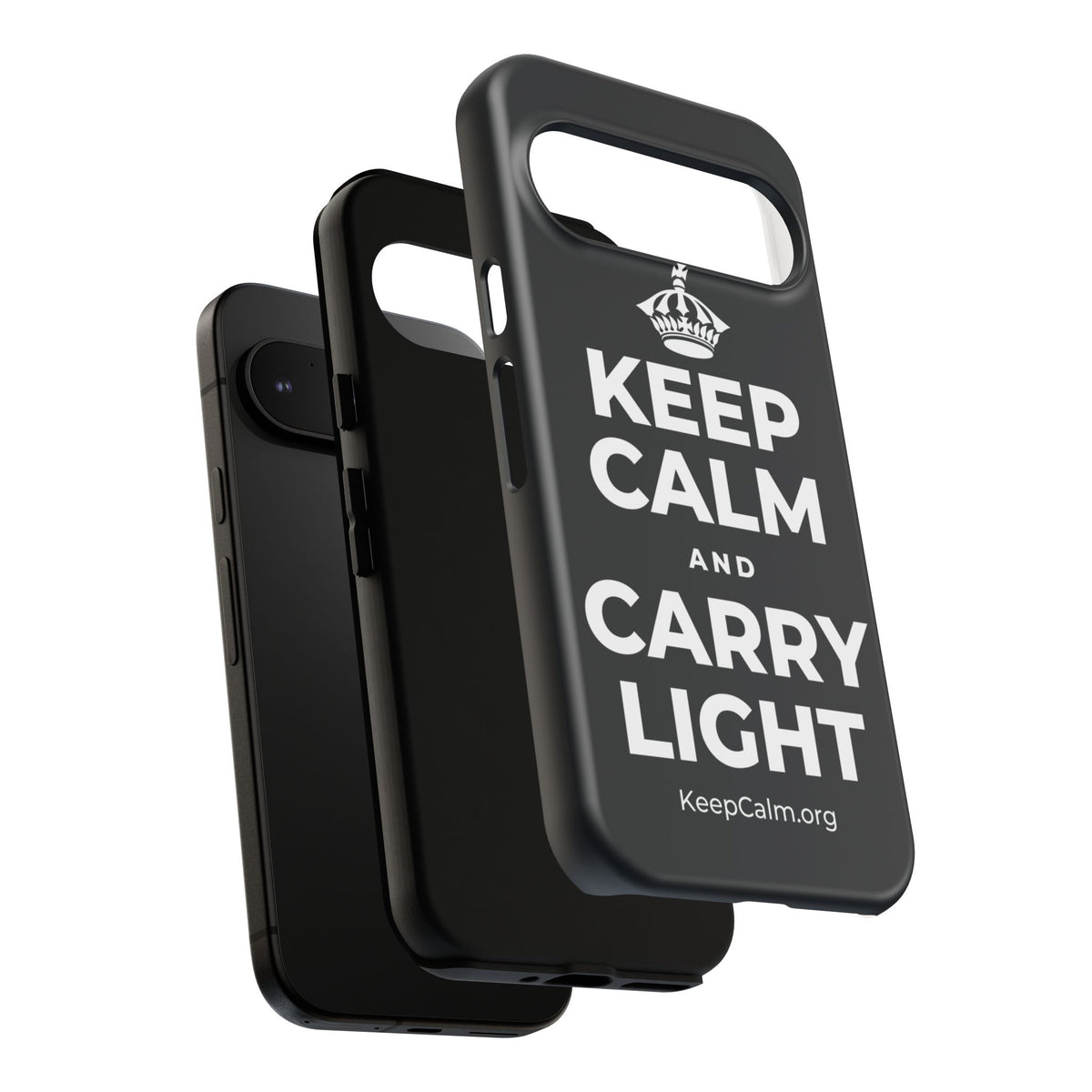 KEEP CALM AND CARRY LIGHT Phone Case (Dark)