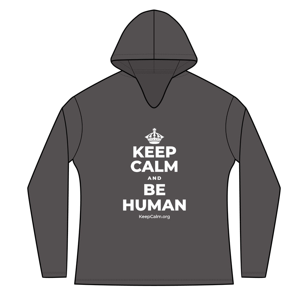 KEEP CALM AND BE HUMAN Women's Long Sleeve Hoodie