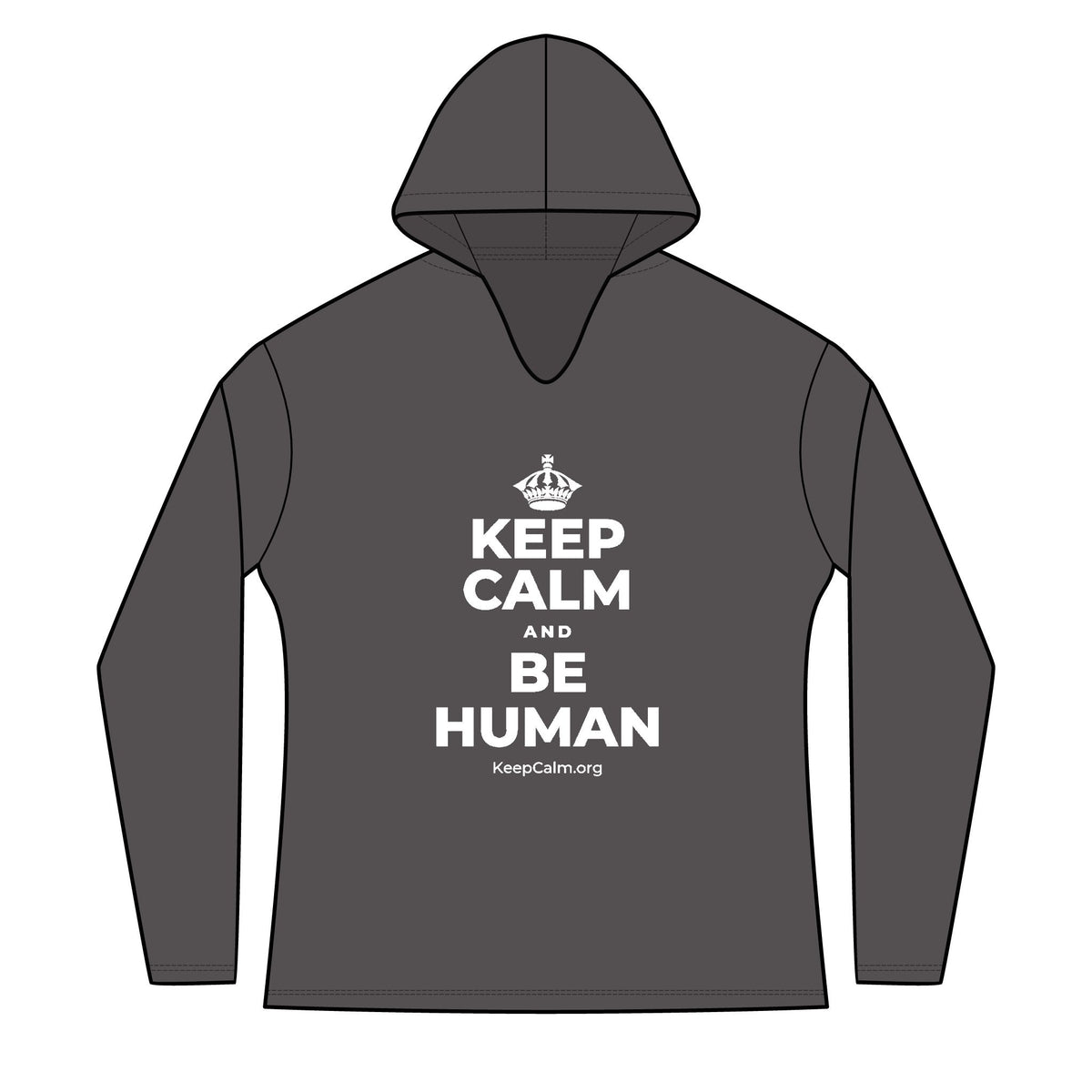 KEEP CALM AND BE HUMAN Women's Long Sleeve Hoodie