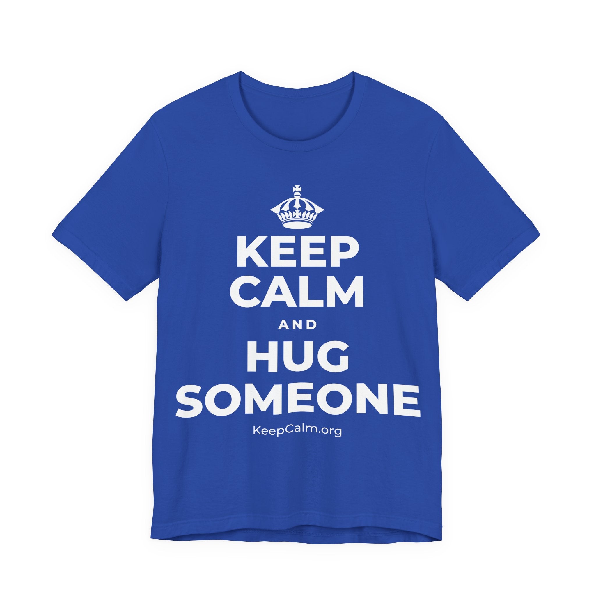 KEEP CALM AND HUG SOMEONE T-Shirt (Soft Cream–Heather Mauve)