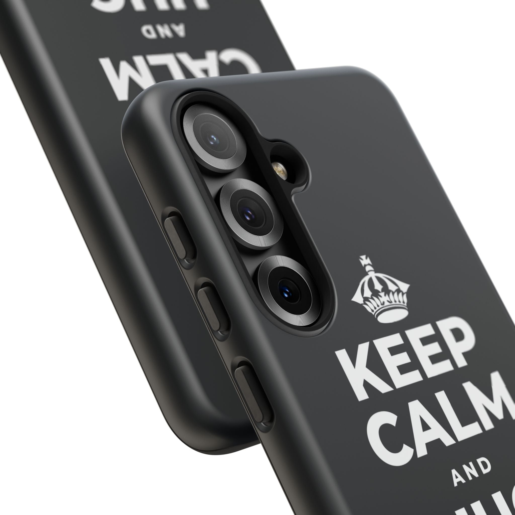 KEEP CALM AND HUG SOMEONE Phone Case (Dark)