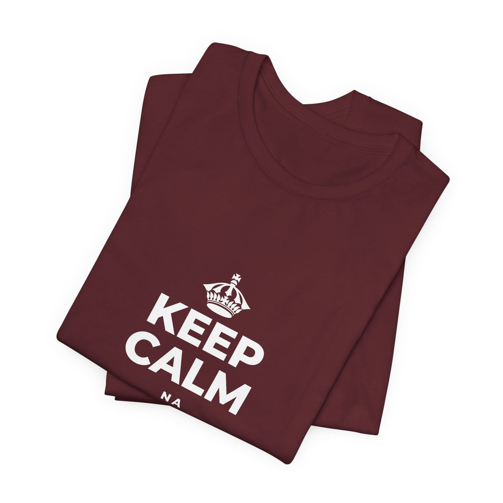 KEEP CALM NA METAMETA KIDOGO T-Shirt (Baby Blue–Silver)