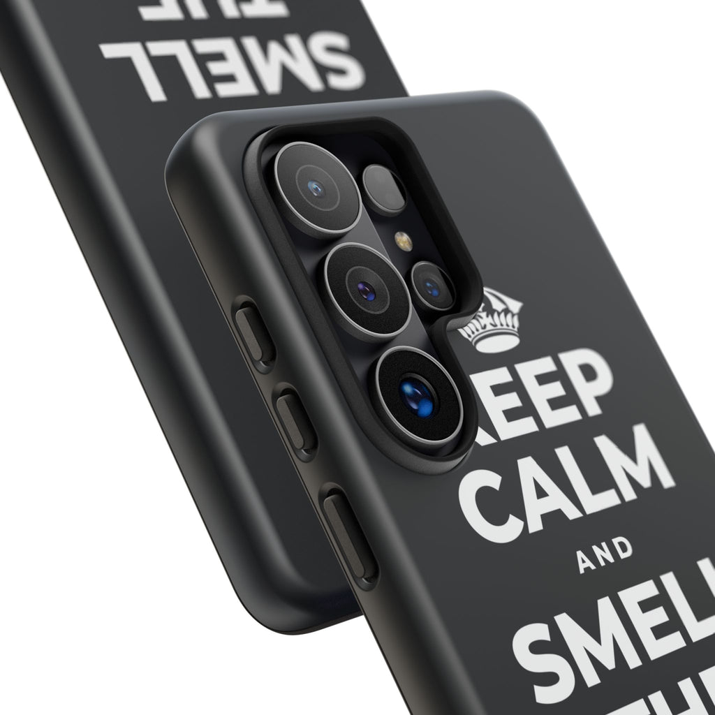 KEEP CALM AND SMELL THE FRESH AIR Phone Case (Dark)