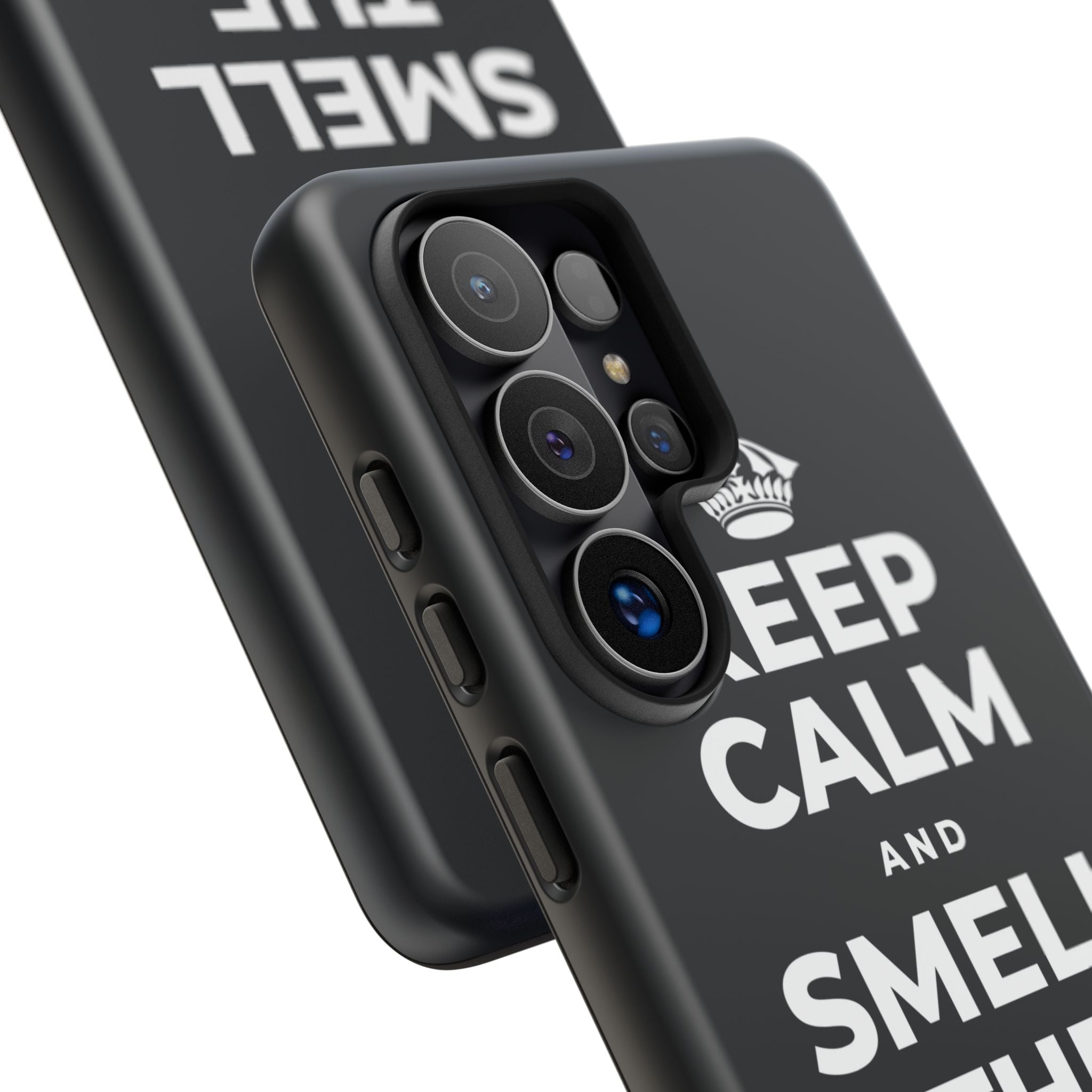 KEEP CALM AND SMELL THE FRESH AIR Phone Case (Dark)