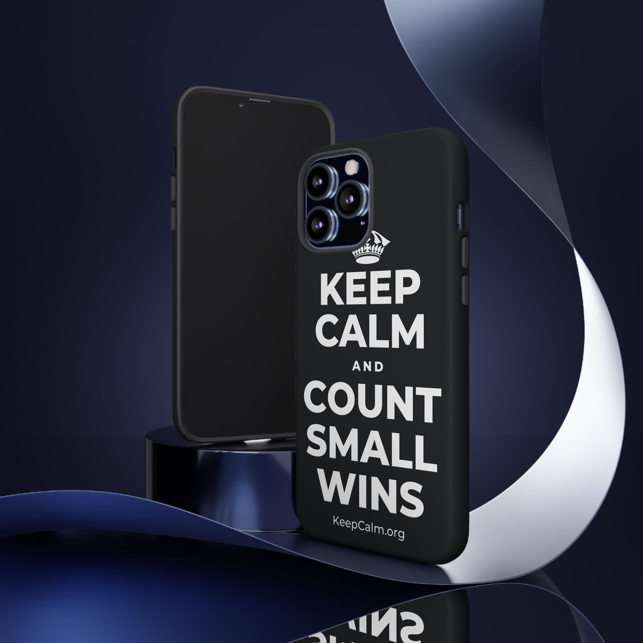 KEEP CALM AND COUNT SMALL WINS Phone Case (Dark)