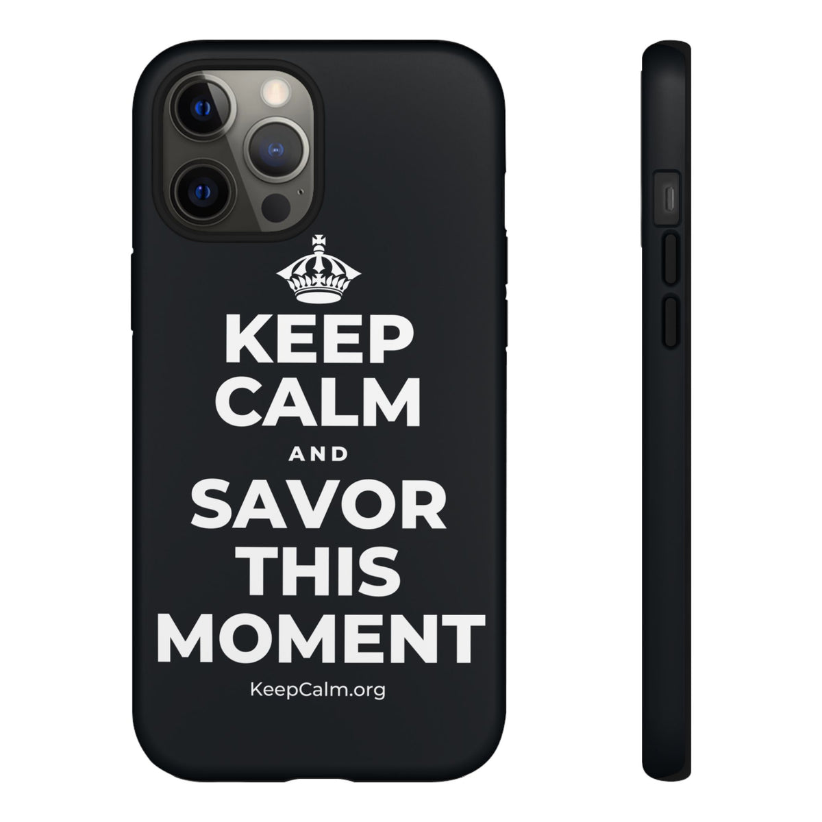 KEEP CALM AND SAVOR THIS MOMENT Phone Case (Dark)